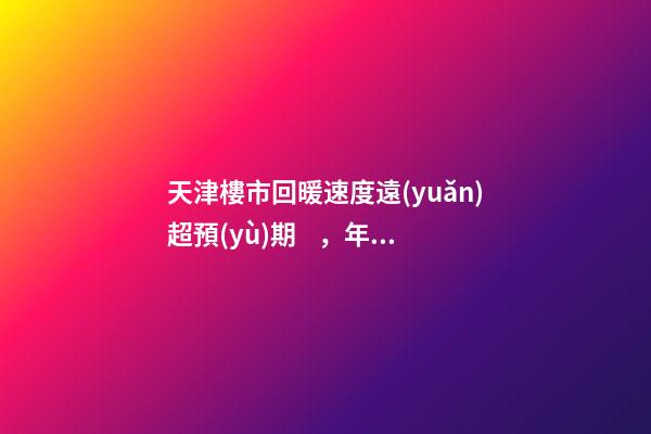 天津樓市回暖速度遠(yuǎn)超預(yù)期，年后買房比年前多花十幾萬(wàn)！